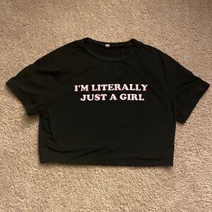 black and pink baby tee